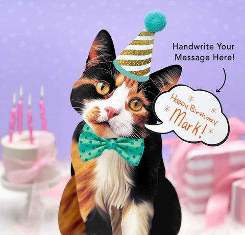 Calico Cat Pop-Up Greeting Card, 10.25"x7.75"