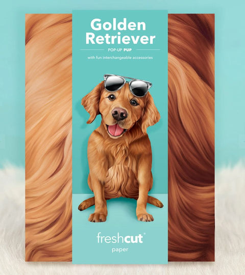 Golden Retriever Pop-Up Greeting Card, 10.25"x7.75"