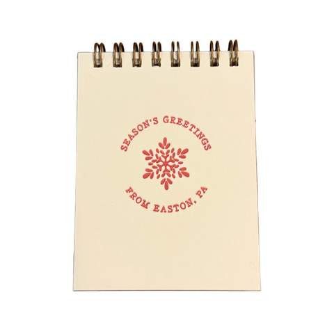 Season's Greetings From Easton, PA Mini Jotter Notebook - Ruff House Print Shop