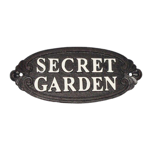 Secret Garden Cast Iron Sign