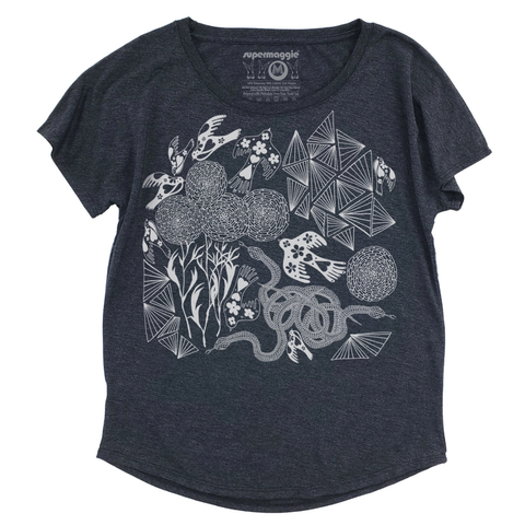 Secret Garden Nina Tee by Supermaggie - Heather Charcoal