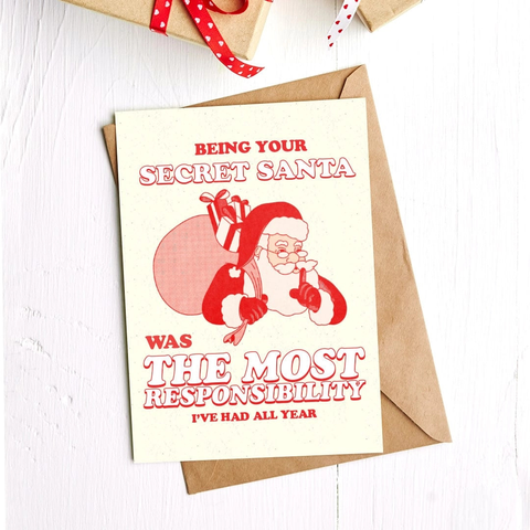 Secret Santa Greeting Card - Big Moods