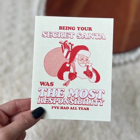 Secret Santa Greeting Card - Big Moods