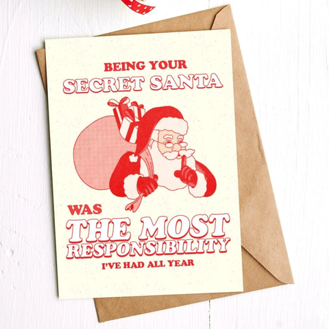 Secret Santa Greeting Card - Big Moods