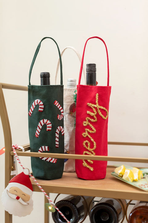 Merry Tinsel Wine Bag