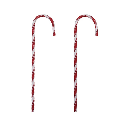 Set Of 10 Candy Cane Drink Stirrers, 10"