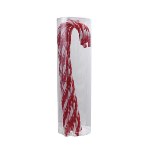 Set Of 10 Candy Cane Drink Stirrers, 10"