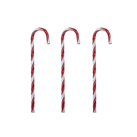 Set Of 10 Candy Cane Drink Stirrers, 8"