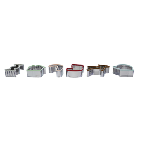 Set Of Six Holiday Cookie Cutters - Multicolor
