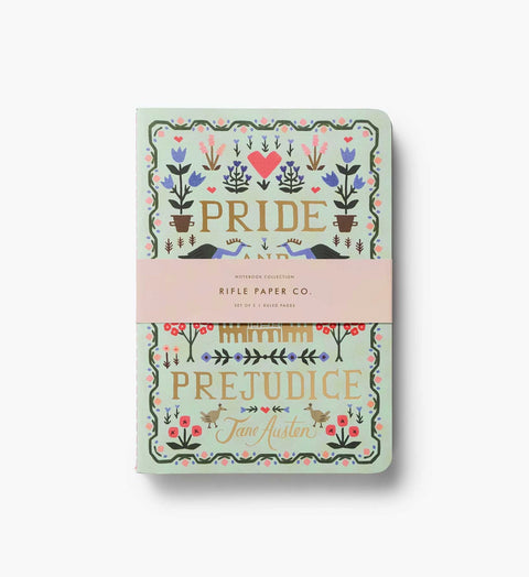 Set of 3 Assorted Jane Austen Notebooks - Rifle Paper Co