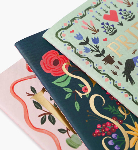 Set of 3 Assorted Jane Austen Notebooks - Rifle Paper Co