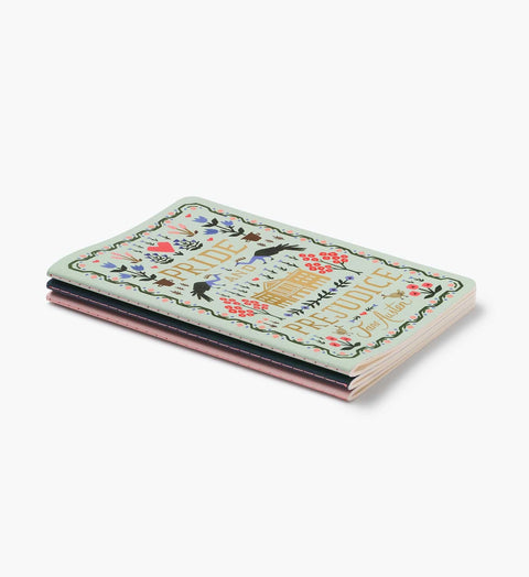 Set of 3 Assorted Jane Austen Notebooks - Rifle Paper Co