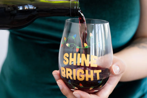 Shine Bright Wine Glass