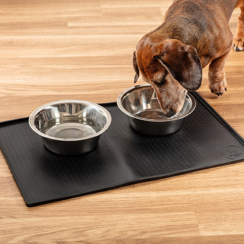 Silicone Mess Free Pet Placemat - Black