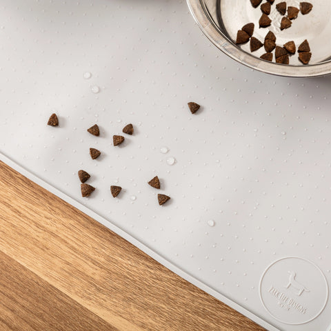 Silicone Mess Free Pet Placemat - Light Gray