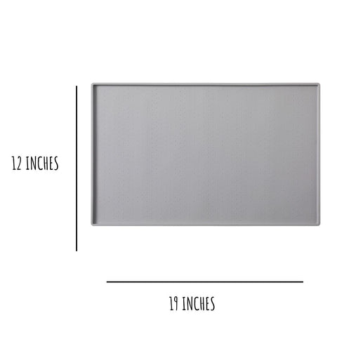 Silicone Mess Free Pet Placemat - Light Gray