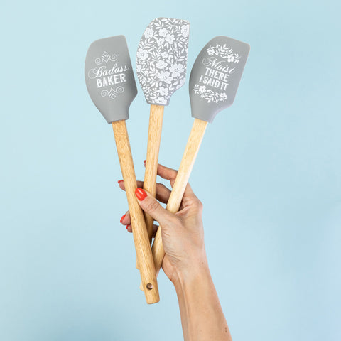 Silicone + Wood Spatula - Badass Baker
