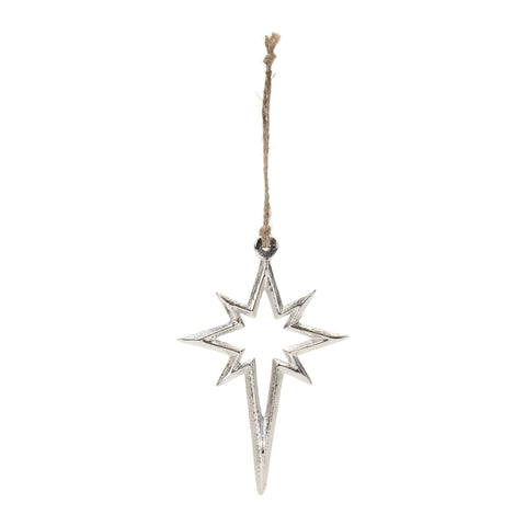 Silver Star of Bethlehem Ornament