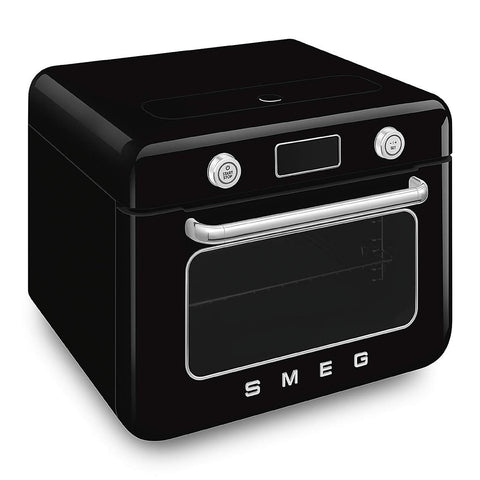 SMEG Retro Style Countertop Air Fry Oven With Steam, Black