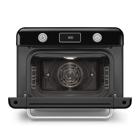 SMEG Retro Style Countertop Air Fry Oven With Steam, Black