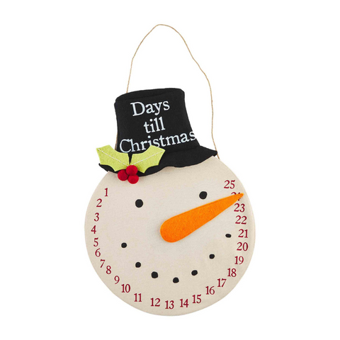 Snowman Face Christmas Countdown Clock