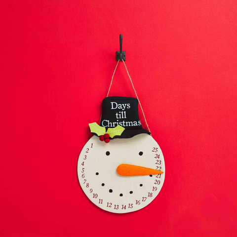 Snowman Face Christmas Countdown Clock