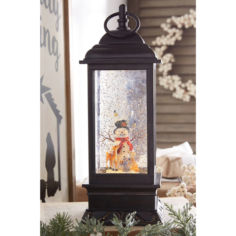 Snowman Musical Lighted Water Lantern