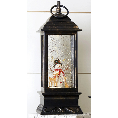 Snowman Musical Lighted Water Lantern