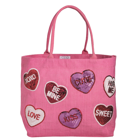 Sparkle Hearts Tote Bag