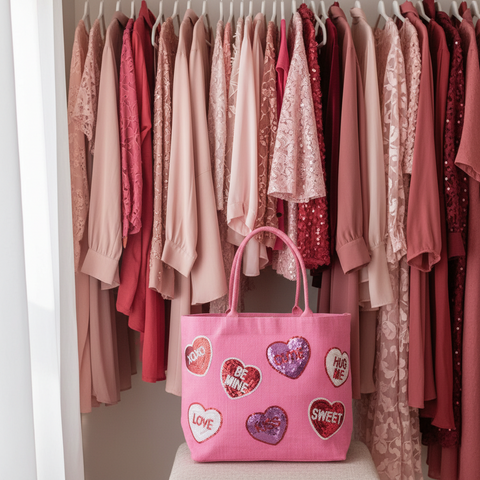 Sparkle Hearts Tote Bag