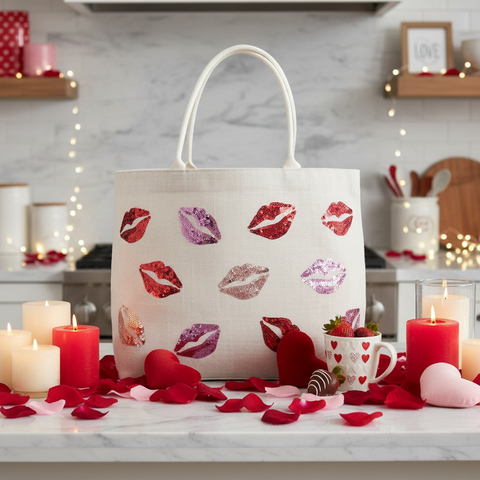 Sparkle Lips Tote Bag
