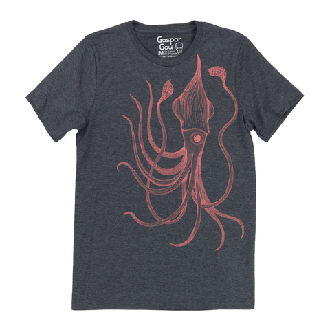 Squid Charlie Men's Tee - Heather Charcoal