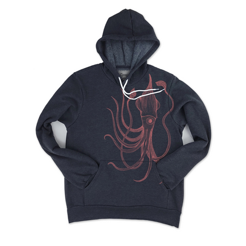 Squid Frank Fleece Hoodie - Charcoal
