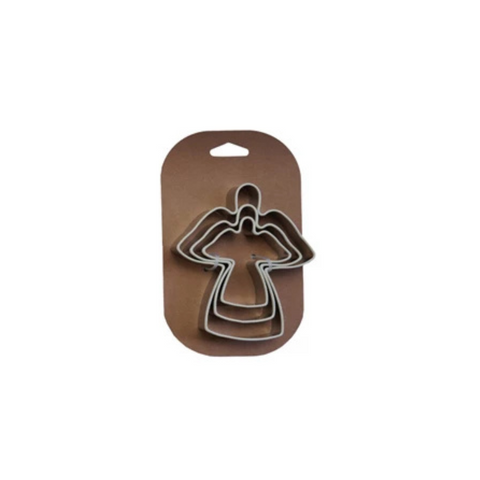 Stainless Steel Holiday Cookie Cutters on Card - Angel