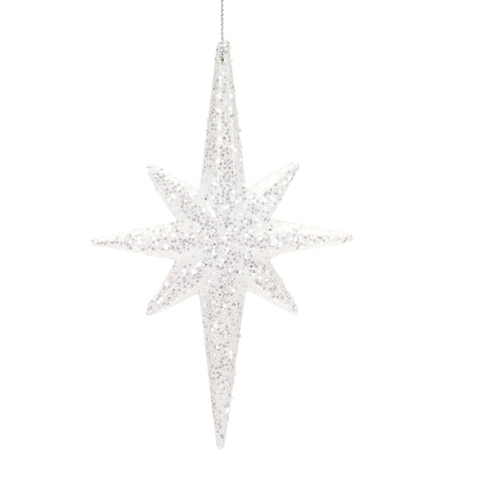 Star Drop Ornament, 5.25"