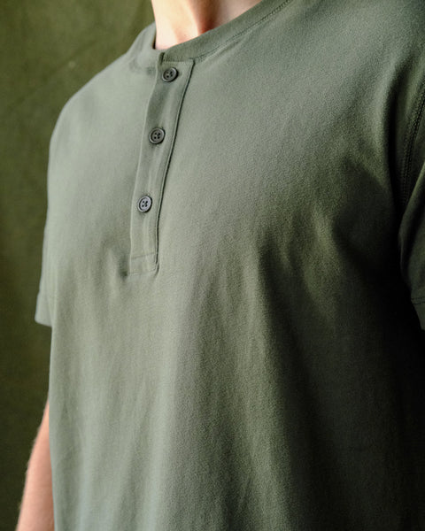 Steel City Henley Tee - Army