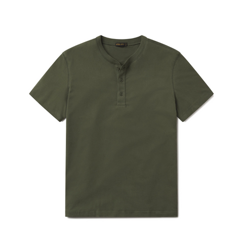 Steel City Henley Tee - Army