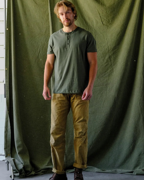 Steel City Henley Tee - Army