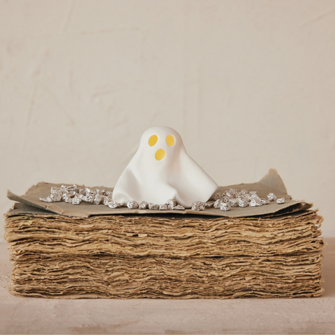 Stoneware Bisque Ghost with LED Light