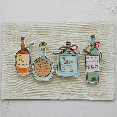 Bottle Shaped Plate - Pa Rum Pum Pum Pum