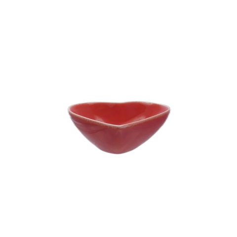 Stoneware Heart Shaped Dish - Red