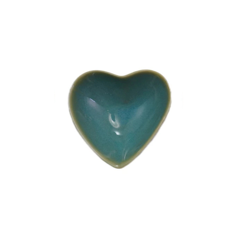 Stoneware Heart Shaped Dish - Turquoise