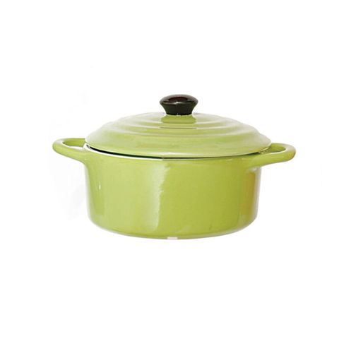 Stoneware Mini Baker with Lid - Green