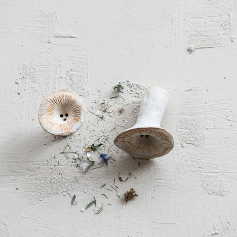Stoneware Mushroom Shaped Incense Holder