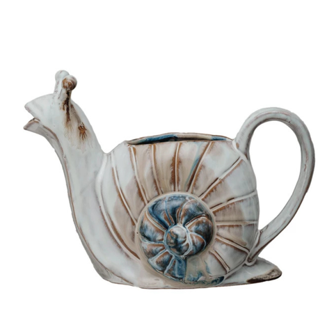 Stoneware Snail Watering Can
