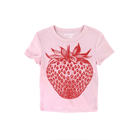 Strawberry Babe Baby Doll Tee by Supermaggie - Pink