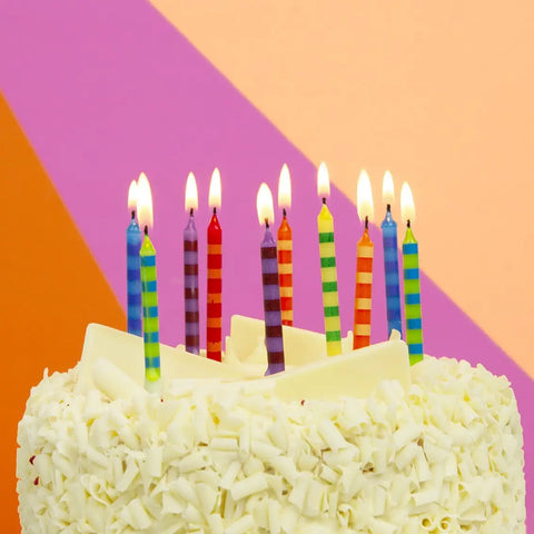 Striped Birthday Candles