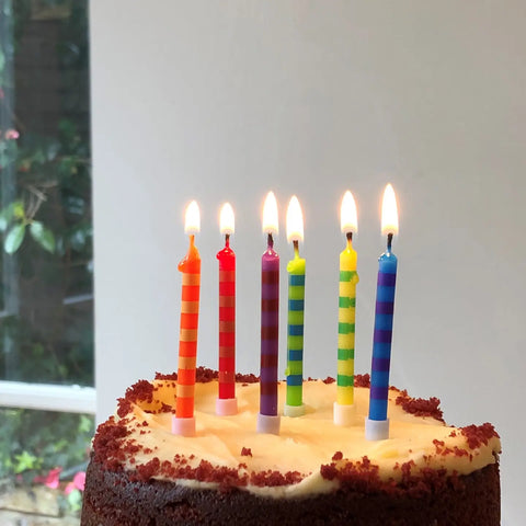 Striped Birthday Candles