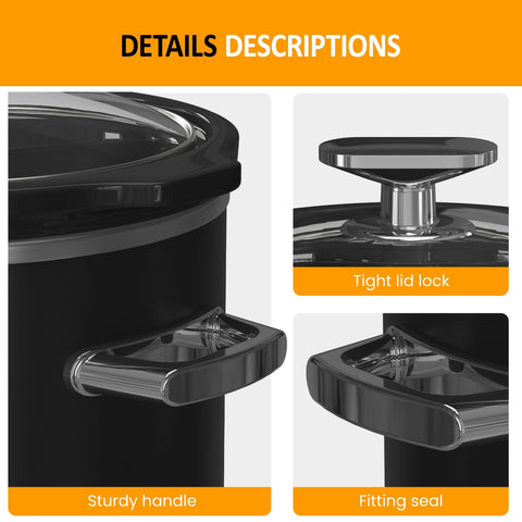Sunvivi 2 Quart Slow Cooker With Removable Pot - Black