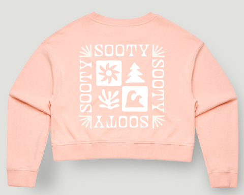 Land And Sea Crop Crew Sweatshirt - Sooty Venture Co.